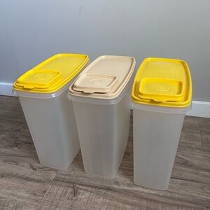 Vintage Tupperware containers 1980s modular mates storage solutions pour spouts